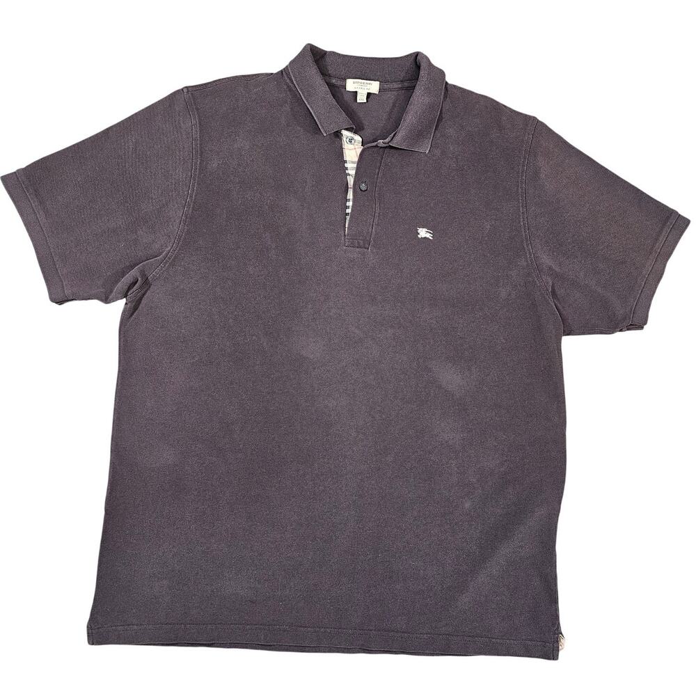 BURBERRY LONDON MEN’S CLASSIC FIT POLO SHIRT – BROWN – 100% COTTON – CLEAN
